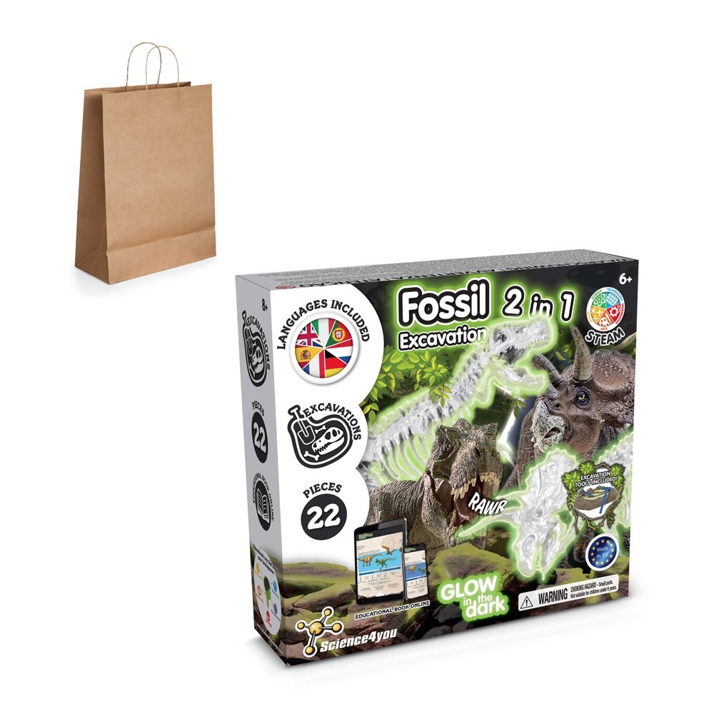 2 in 1 Fossil Excavation Kit III. Lernspiel lieferung inklusive einer kraftpapiertasche (115 g/m²)