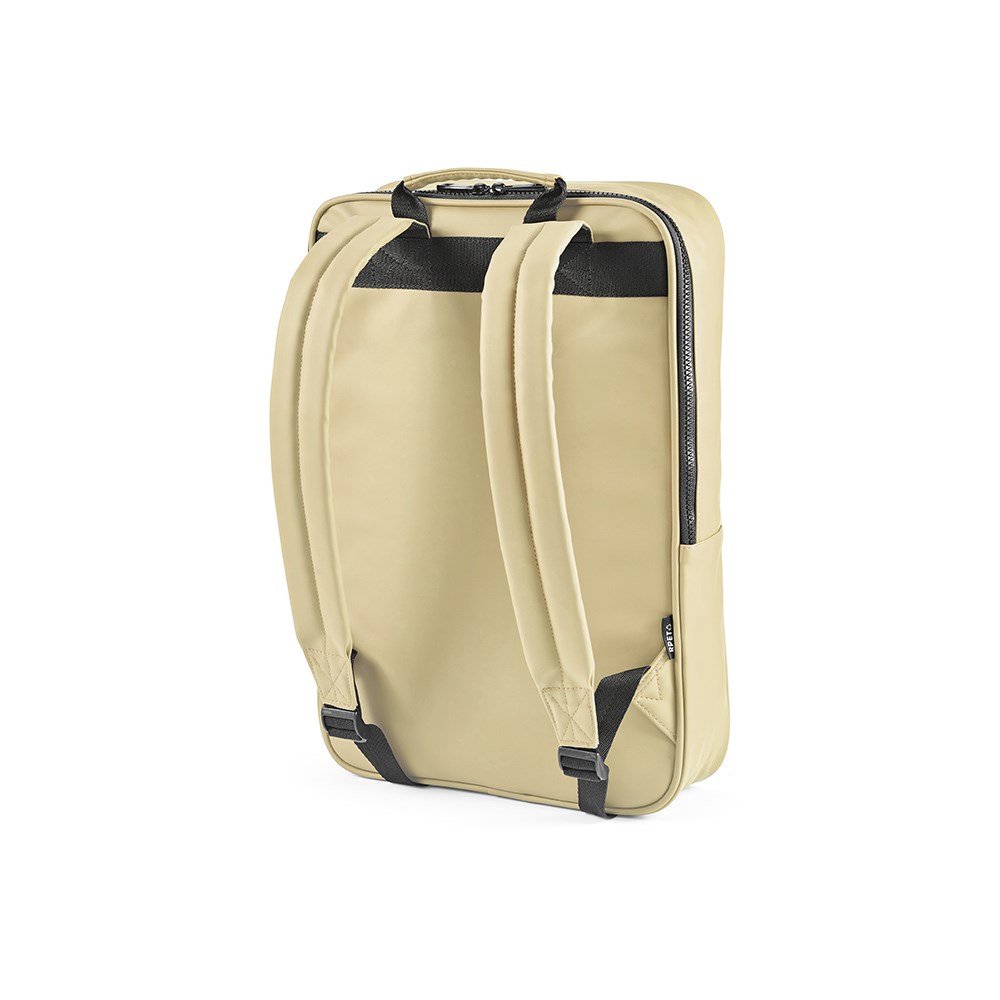 Amsterdam Laptop Rucksack 16L recy. PU  - Beige