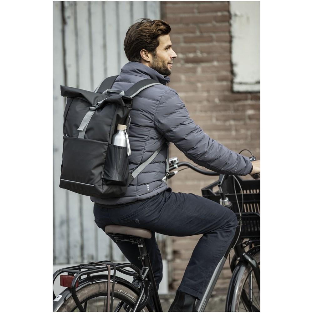 Aqua 15" wasserabweisende Fahrradtasche aus GRS Recyclingmaterial 20 L