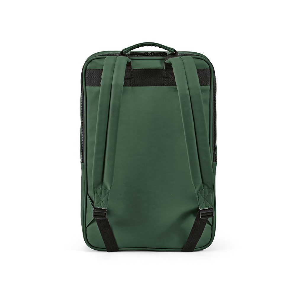 Amsterdam Laptop Rucksack 16L recy. PU  - Grün