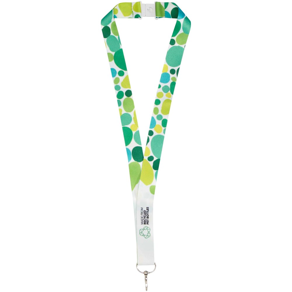 Addie Sublimation Lanyard mit Sicherheitsverschluss aus recyceltem PET Kunststoff