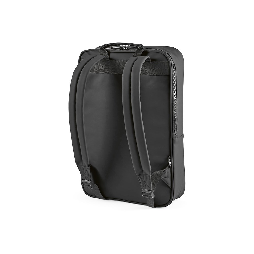 Amsterdam Laptop Rucksack 16L recy. PU  - Schwarz