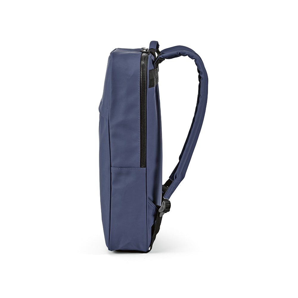 Amsterdam Laptop Rucksack 16L recy. PU  - Blau