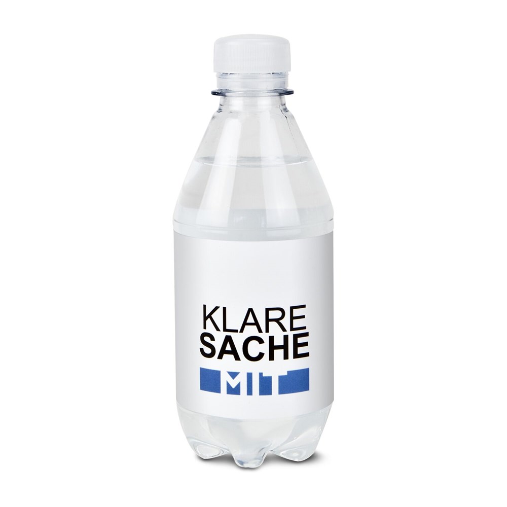 330 ml PromoWater - Mineralwasser, mit Kohlensäure, Hergestellt in Deutschland - Folien-Etikett