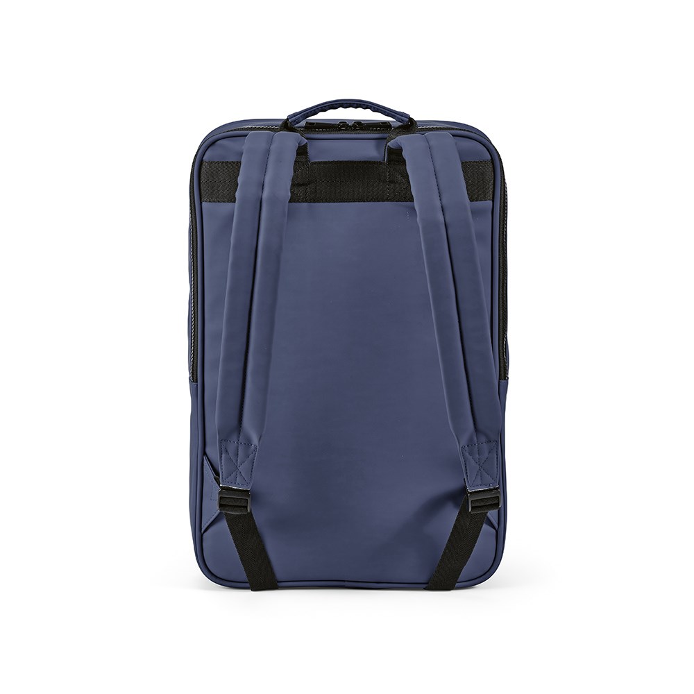 Amsterdam Laptop Rucksack 16L recy. PU  - Blau