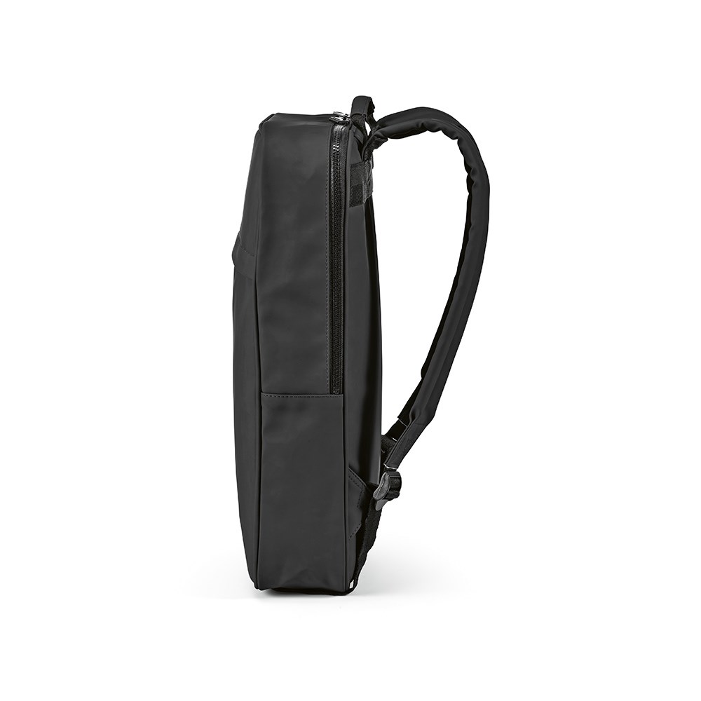 Amsterdam Laptop Rucksack 16L recy. PU  - Schwarz